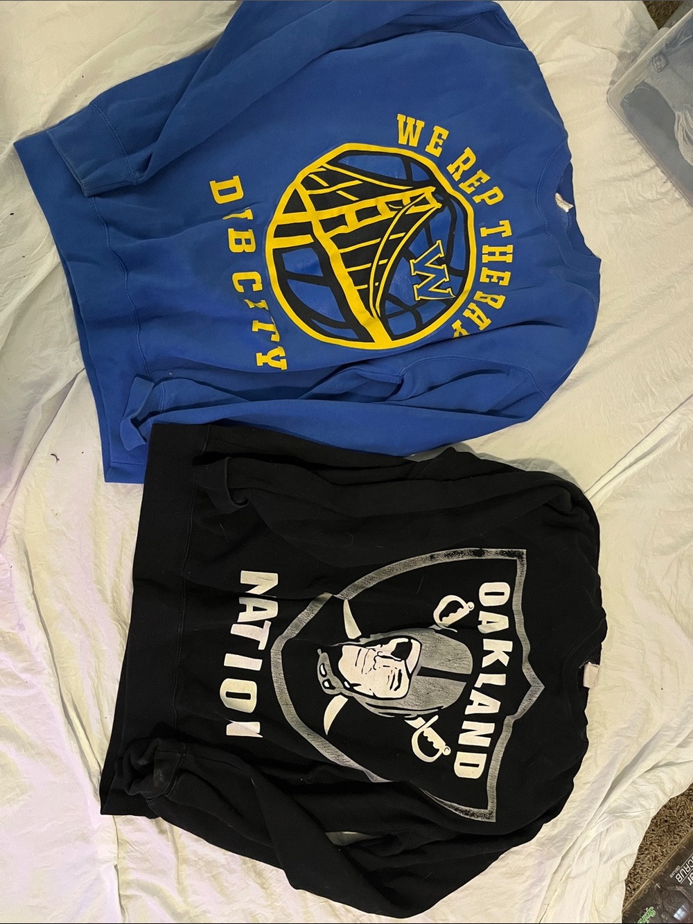 Blue Basketball Graphic Sweatshirt with Yellow Print